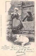 PORT-BLANC Par Penvénan - Le Poète Théodore Botrel Et Madame à La Chapelle Avec Le Chien - Précurseur Voyagé - Penvénan