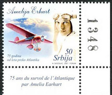 Serbie Serbia Serbien Srbija 2007 Lockheed Vega V Amelia Earhart (Michel 199 ) - Flugzeuge