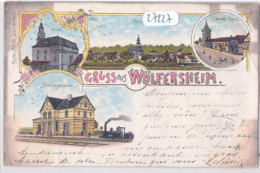WOELFERSHEIM- GRUSS AUS WOELFERSHEIM- BELLE LITHO ECRITE EN 1898- USAGEE- RARE - Autres & Non Classés
