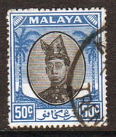Malaysia Trengganu 1949 Single 50c Stamp From The Definitive Set In Fine Used - Trengganu