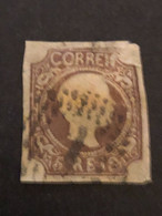 PORTUGAL  5 Reis Deep Brown King Pedro V  FU  CV £120 - Used Stamps