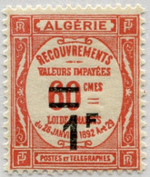 !!! ALGÉRIE. TAXE N°23 SANS POINT APRÈS F NEUVE CHARNIÈRE TRÈS PROPRE - Timbres-taxe