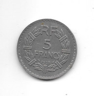 5 Francs Lavilliers Nickel 1938 - J. 5 Francs