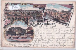 LUXEMBOURG- GRUSS AUS LUXEMBOURG- BELLE LITHO ECRITE EN 1900 - Luxemburg - Stadt