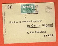 JF - Document CF Obli Havelange Sur CF308 Vers Liège Le 29-VIII-1953 - 1952-....