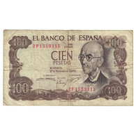 Billet, Espagne, 100 Pesetas, 1970 (1974), KM:152a, B+ - 100 Pesetas