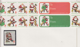 Verenigde Staten Kerstvignet Scott-cat. Jaar 1982 Blok Van 10 Kerstvignetten En 2 Aanhangsels + 1 Gebruikt Kerstvignet - Unclassified