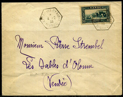 Maroc  Oblitération Héxagonale - Attaouia-Chaibia -  1936 - Lettres & Documents