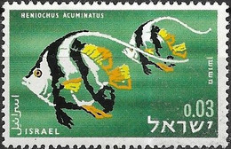 ISRAEL 1962 Red Sea Fish - 3a - Pennant Coralfish MH - Unused Stamps (without Tabs)