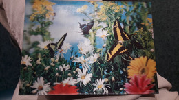 Papillons Et Fleurs  Schmetterling Carte 3D Toppan - Papillons