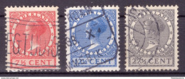 Pays-Bas 1928 - Oblitéré - Wilhelmine - Michel Nr. 215-217 Série Complète (ned318) - Usati