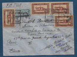 MAROC  -   Enveloppe  Par Avion Avec Daguin De Casablanca - Lettres & Documents