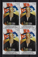 CUBA 2021. BICENTENARIO DEL NATALICIO DE FRANCISCO VICENTE AGUILERA. BLOQUE DE CUATRO. MNH - Unused Stamps