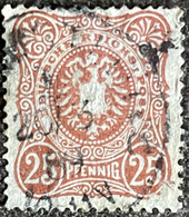 1880 - Deutsches Reich - Timbre Oblitéré MI N° 43 - 25 Pfge Ocre Brun Rose - - Oblitérés