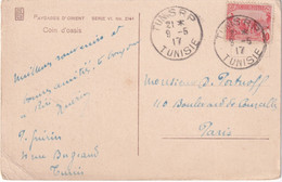 TUNISIE 1917 CARTE POSTALE DE TUNIS - Covers & Documents
