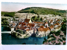 Laufenburg. Schweiz. Seltene AK Farbig Gel. 1958. Ortsansicht Mit Kirche, Brücke, Fluß, Straßenpartie, Panoram - Laufenburg 