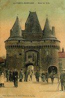 La Ferté Bernard * Place Et Hôtel De Ville * 1909 * Cpa Toilée Colorisée - La Ferte Bernard