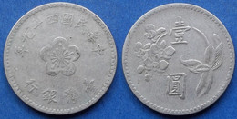 TAIWAN - 1 Yuan Year 49 (1960) "plum Blossom" Y# 536 - Edelweiss Coins - Taiwan