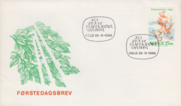 Enveloppe  FDC   1er   Jour   NORVEGE   Année  Internationale  De  La   Paix   1986 - FDC