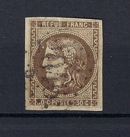 Frankreich Yvert No.47 Gestempelt Kat.280,-€ - 1870 Bordeaux Printing