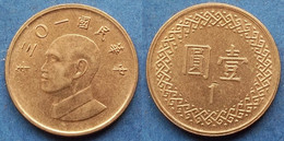 TAIWAN - 1 Yuan Year 103 (2014) Y# 551 Standard Coinage - Edelweiss Coins - Taiwán