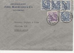 VOL AVION ACCIDENTE - 1946 SUEDE - ARGENTINE Avec Cachet AVION ATRASADO Départ GOTEBORG Air Mail Crash Cover - Briefe U. Dokumente