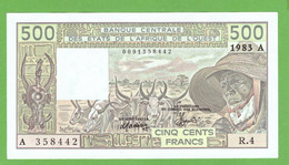 IVORY COAST W.A.S. 500 FRANCS 1983  P-106Aaf  ABOUT UNC - Westafrikanischer Staaten