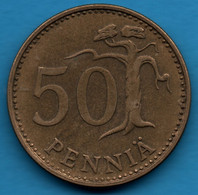 FINLAND 50 PENNIA 1966 KM# 48 SUOMEN TASAVALTA - Finnland