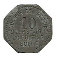 ALLEMAGNE - DINGOLFING - 10.1 - Monnaie De Nécessité - 10 Pfennig - Noodgeld