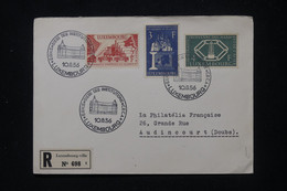 LUXEMBOURG - Enveloppe En Recommandé De Luxembourg Pour La France En 1956 Avec Cachet Temporaire - L 114176 - Covers & Documents
