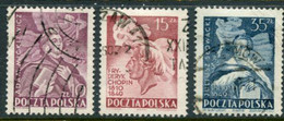 POLAND 1949  Personalities.used.  Michel 536-38 - Usados