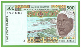 IVORY COAST W.A.S. 500 FRANCS 1997  P-110Ag UNC - Stati Dell'Africa Occidentale