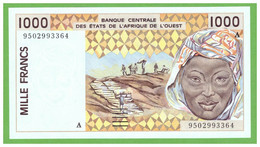 IVORY COAST W.A.S. 1000 FRANCS 1995  P-111Ae UNC - États D'Afrique De L'Ouest