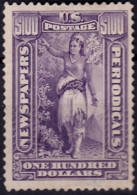 United States Stamps 1897 $100 Newspaper Stamp UNG VF - Periódicos & Gacetas