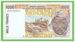 IVORY COAST W.A.S. 1000 FRANCS 1996  P-111Af UNC - Stati Dell'Africa Occidentale