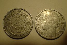 1947 - France - 2 FRANCS, (B), Morlon, IVè République, Aluminium, KM 886 - 2 Francs