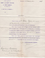 Crédit à La Petite Industrie Et Au Petit Commerce - Lettre De Référence Fabricant De Bonneterie- Bruxelles - 1924. - Bank & Versicherung