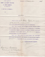 Crédit à La Petite Industrie Et Au Petit Commerce - Lettre De Référence Fabricant De Bonneterie- Bruxelles - 1924. - Banca & Assicurazione