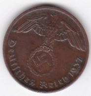 2 Reichspfennig 1937 D Munich. Bronze - 2 Reichspfennig