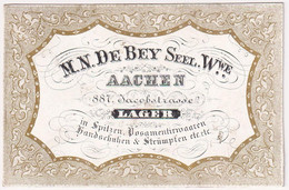 M. N. De Bey Seel. Wwe. - Aachen - Lager - Porcelain Card - Cartes Porcelaine