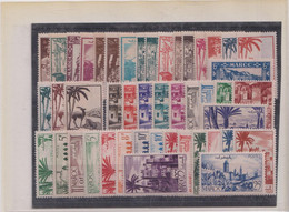 MAROC-LOT SERIES TP N°224/237-variété De Couleurs- N°246/265  XX-X TB-1945 - Unused Stamps