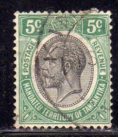 KENYA & UGANDA GREAT BRITAIN 1922 1927 KING GEORGE V RE GIORGIO CENT. 5c USATO USED OBLITERE' - Kenya & Oeganda