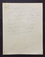 Louis-Ferdinand CÉLINE – Fragment Manuscrit « D’un Château L’autre » - Manoscritti
