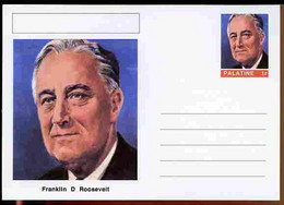 Palatine (Fantasy) Personalities - Franklin D Roosevelt (32nd USA President) Postal Stationery Card Unused And Fine - Personnages