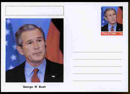 Palatine (Fantasy) Personalities - George W Bush (43rd USA President) Postal Stationery Card Unused And Fine - Personnages