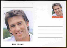 Palatine (Fantasy) Personalities - Glenn McGrath (cricket) Postal Stationery Card Unused And Fine - Cricket