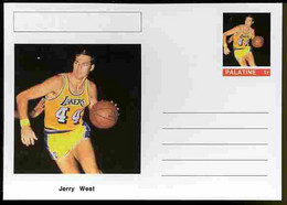 Palatine (Fantasy) Personalities - Jerry West (basketball) Postal Stationery Card Unused And Fine - Baloncesto