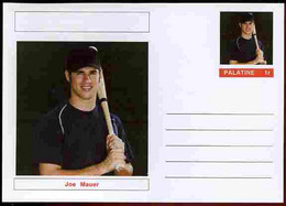 Palatine (Fantasy) Personalities - Joe Mauer (baseball) Postal Stationery Card Unused And Fine - Baseball