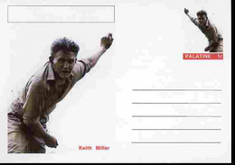Palatine (Fantasy) Personalities - Keith Miller (cricket) Postal Stationery Card Unused And Fine - Cricket