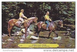 Wyoming Greetings From Rock Springs Horseback Riders - Rock Springs